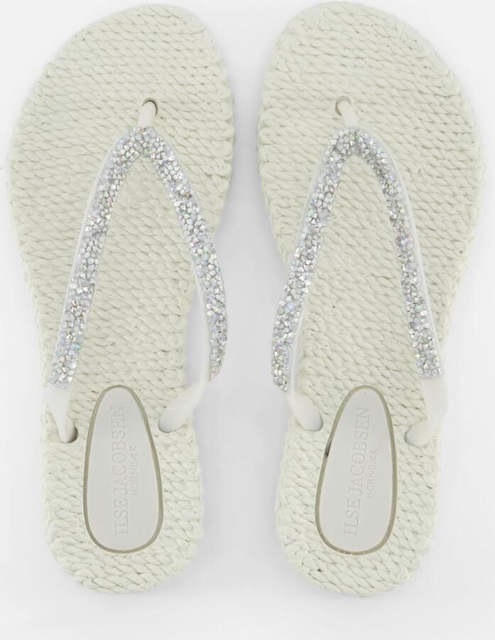 Ilse Jacobsen Slippers met grove glitter C FUL03G 12 Creme - Foto 3