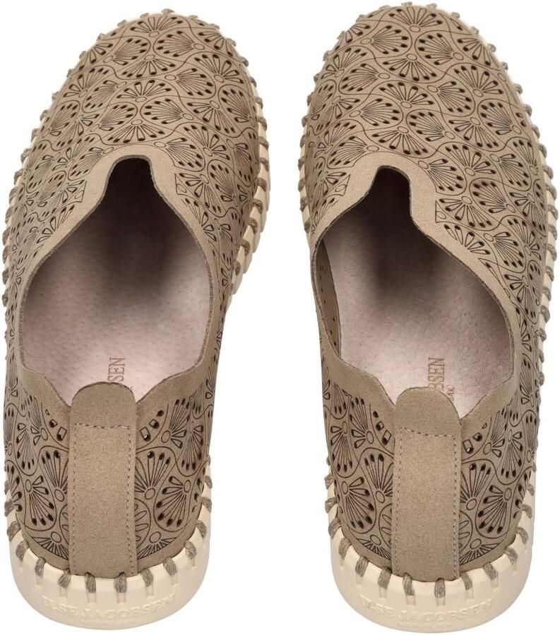 Ilse Jacobsen -Dames taupe donker ballerina's & mocassins