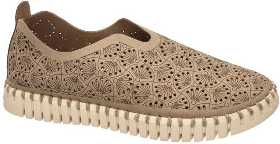 Ilse Jacobsen -Dames taupe donker ballerina's & mocassins