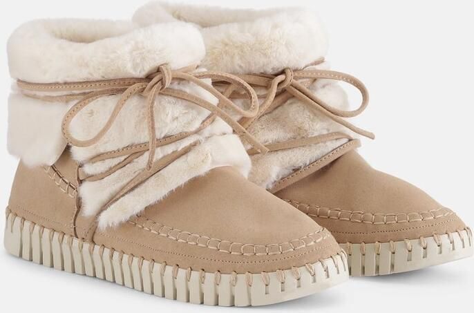 Ilse Jacobsen Vrouwen Suède Enkellaarsjes Laarzen Damesschoenen Tulip 6072 Beige - Foto 5