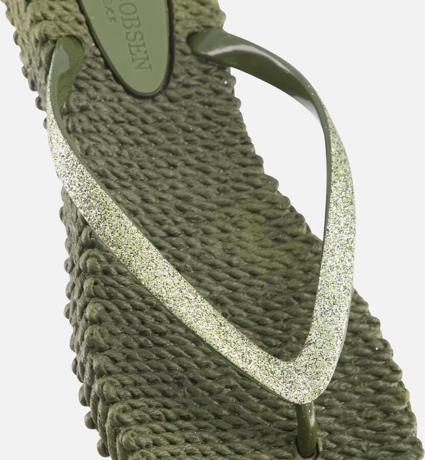 Ilse Jacobsen Hornbæk Ilse Jacobsen Cheerful01 teenslippers donkergroen-410 Green Dames - Foto 4