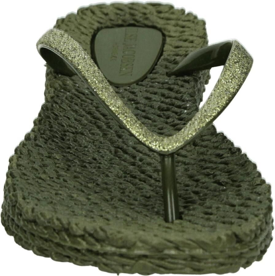 Ilse Jacobsen Hornbæk Ilse Jacobsen Cheerful01 teenslippers donkergroen-410 Green Dames - Foto 3