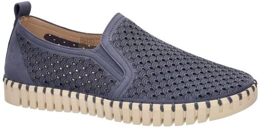 Ilse Jacobsen Instappers Heren TULIP140MEN beige zool 636 Grey Blue - Foto 3