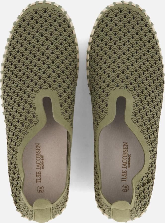 ILSE JACOBSEN Instappers Dames Tulip3373 Maat: 40 Materiaal: Textiel Kleur: Groen - Foto 3