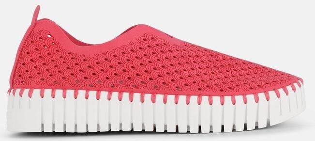 Ilse Jacobsen Instappers Platform TULIP3373W witte zool 309 Viva Magenta Viva Magenta - Foto 5