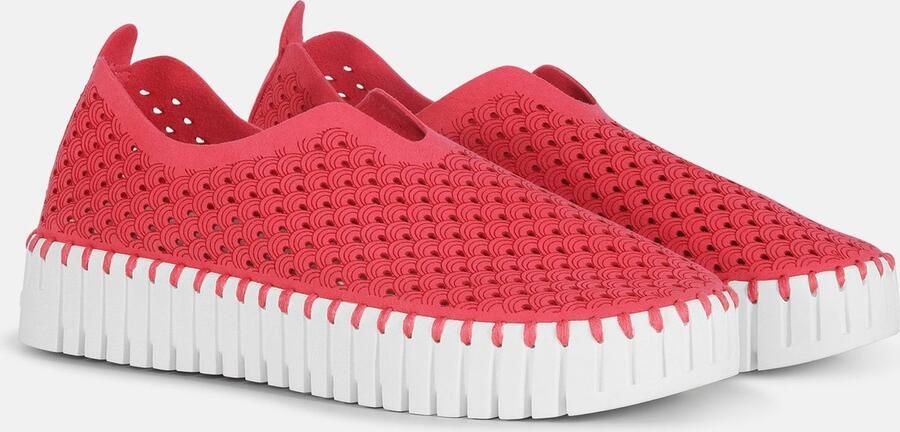 Ilse Jacobsen Instappers Platform TULIP3373W witte zool 309 Viva Magenta Viva Magenta - Foto 3