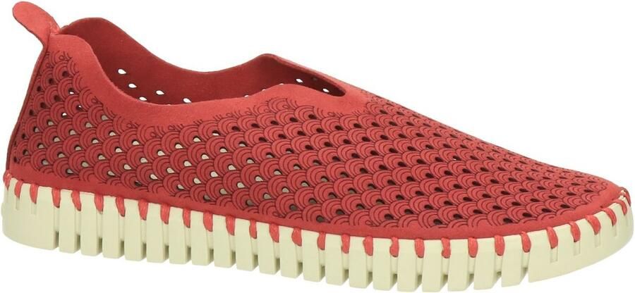 Ilse Jacobsen Instappers Dames Instapschoenen Damesschoenen Canvas Tulip 3275 Rood - Foto 7