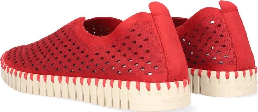 Ilse Jacobsen Instappers Dames Instapschoenen Damesschoenen Canvas Tulip 3275 Rood - Foto 10