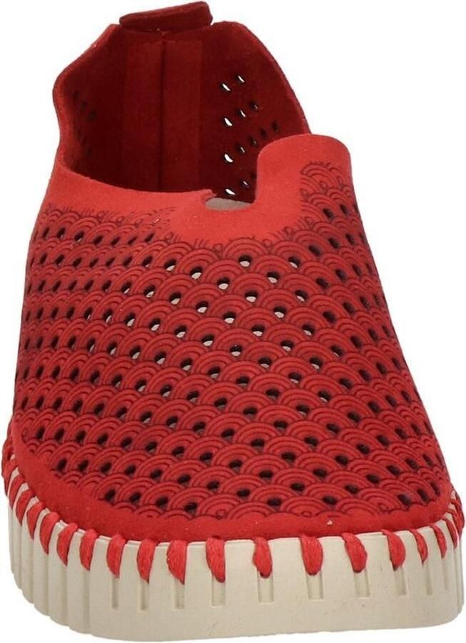 Ilse Jacobsen Instappers Dames Instapschoenen Damesschoenen Canvas Tulip 3275 Rood - Foto 3