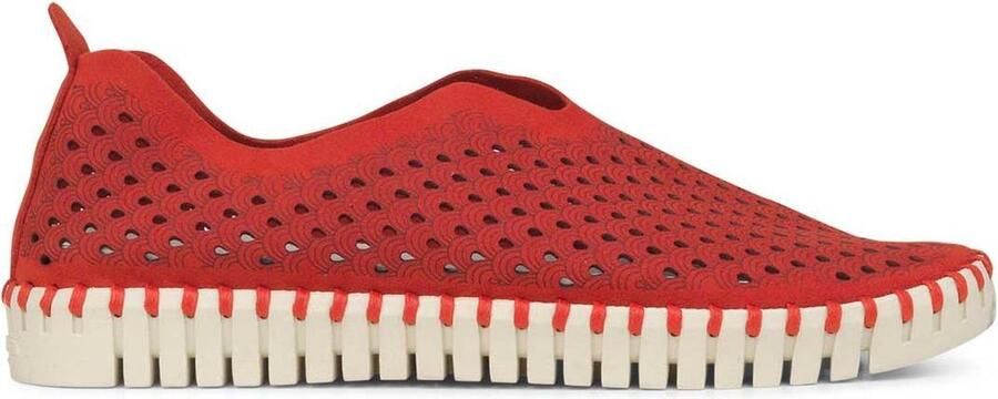 Ilse Jacobsen Instappers Dames Instapschoenen Damesschoenen Canvas Tulip 3275 Rood - Foto 11