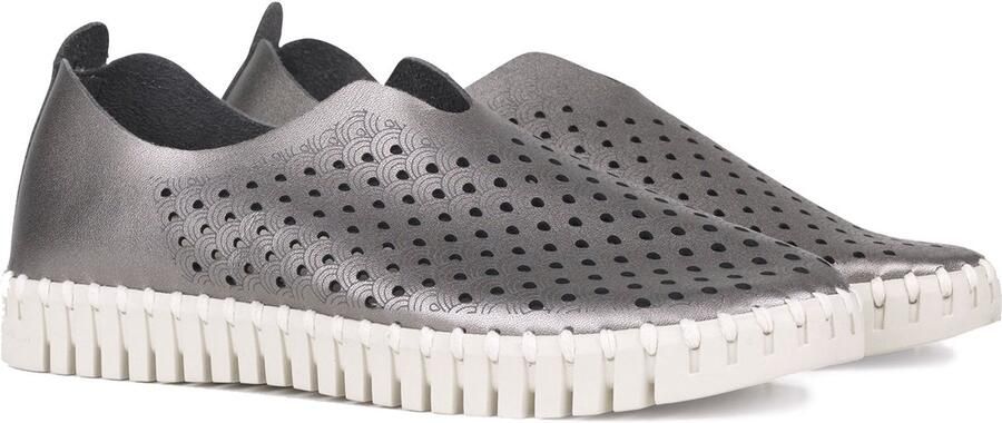 Ilse Jacobsen Instappers TULIP3576 718 Gun Metal Metallic