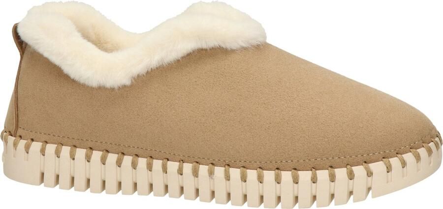 Ilse Jacobsen Pantoffels Dames Sloffen Instappers Suède Harde zool Dichte hiel Tulip 3050 Beige - Foto 9