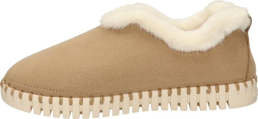 Ilse Jacobsen Pantoffels Dames Sloffen Instappers Suède Harde zool Dichte hiel Tulip 3050 Beige - Foto 10