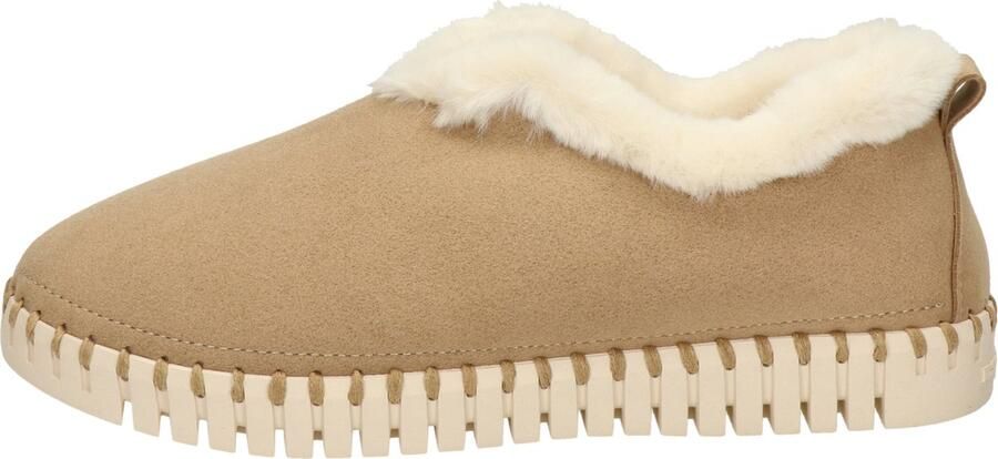 Ilse Jacobsen Pantoffels Dames Sloffen Instappers Suède Harde zool Dichte hiel Tulip 3050 Beige - Foto 12