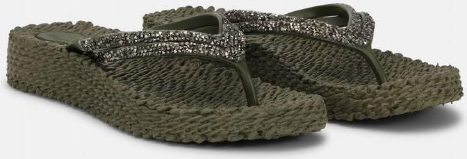 Ilse Jacobsen Platform slippers met zilveren mix strass steen CHEERFUL15