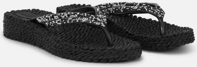 Ilse Jacobsen Platform slippers met zilveren mix strass steen CHEERFUL15