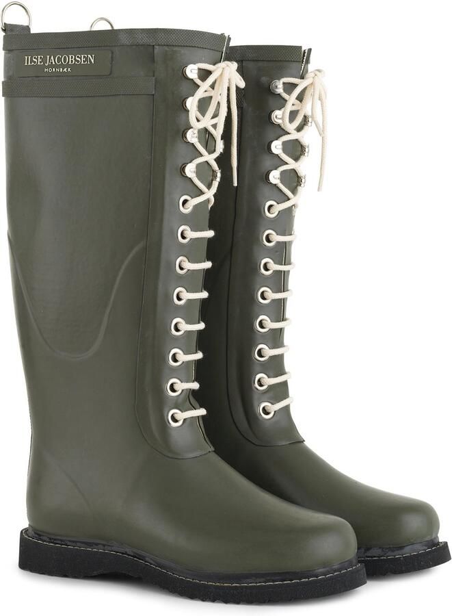 Ilse Jacobsen Long Rubberboot Regenlaars Dames Middenkaki