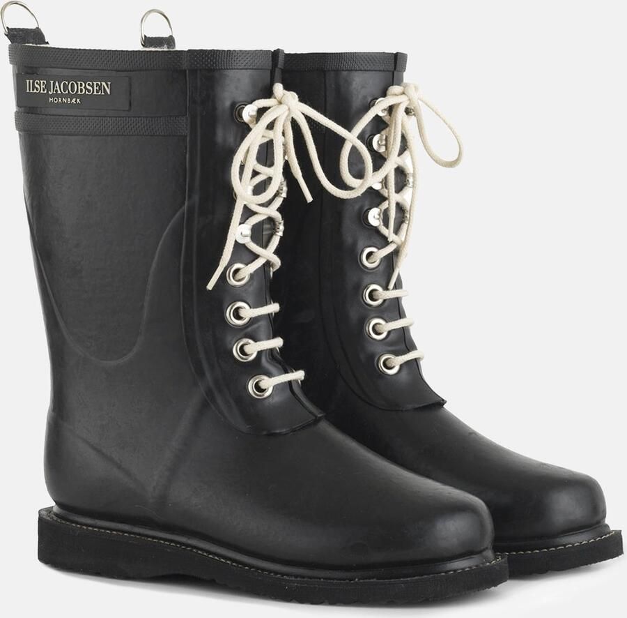Ilse Jacobsen 3 4 Rubberboot Regenlaars Dames Zwart
