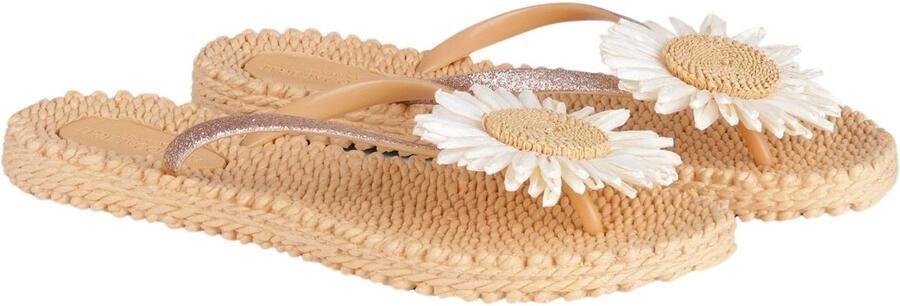 Ilse Jacobsen Cheerful teenslippers met 3d applicatie beige - Foto 4