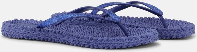 Ilse Jacobsen Slippers met glitter CHEERFUL01 674 Blue Web Blue Web