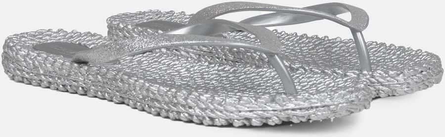 Ilse Jacobsen Hornbæk Glitter flip-flop in gewaad-geweven blik Grijs Dames - Foto 5