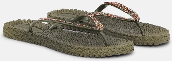 Ilse Jacobsen Slippers met multi kleur strass steen CHEERFUL03M