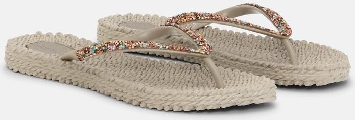 Ilse Jacobsen Slippers met multi kleur strass steen CHEERFUL03M