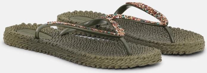 Ilse Jacobsen Slippers met multi kleur strass steen CHEERFUL03M
