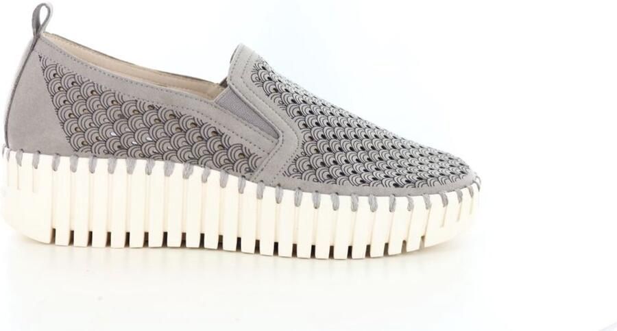 Ilse Jacobsen Tulip slip-on met wedge-zool khaki