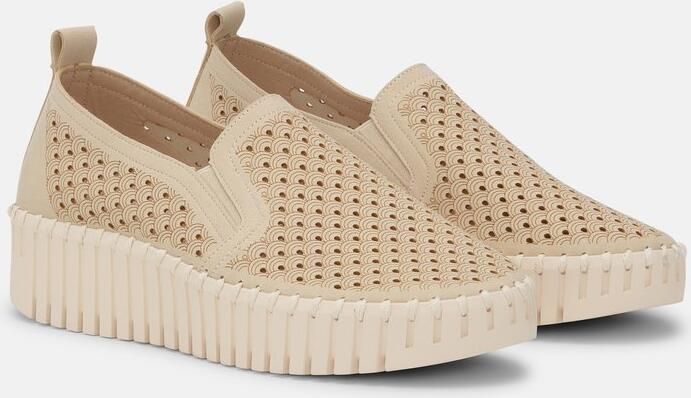 Ilse Jacobsen Tulip slip-on met wedge-zool beige - Foto 2