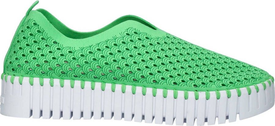 Ilse Jacobsen Instappers Platform TULIP3373W witte zool 495 Bright Green Bright Green