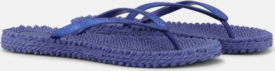 Ilse Jacobsen Slippers met glitter CHEERFUL01 674 Blue Web Blue Web