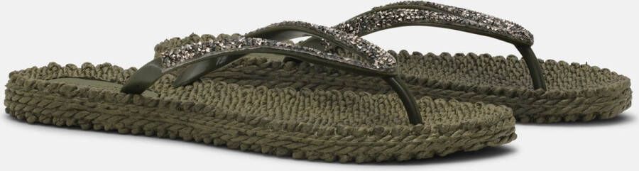 Ilse Jacobsen Slippers met glitter CHEERFUL03G 410 Army