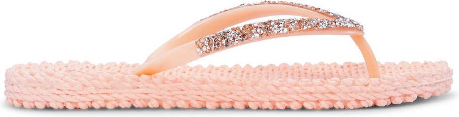 Ilse Jacobsen Slippers met grove glitter CHEERFUL03G 921 Soft Coral Soft Coral