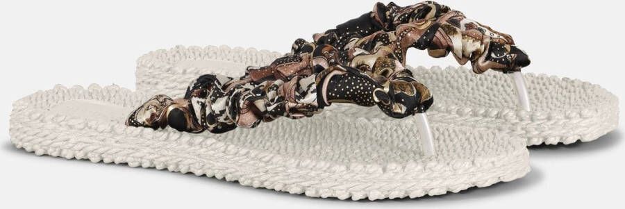 Ilse Jacobsen Slippers met stoffen band CHEERFUL05 120 Creme