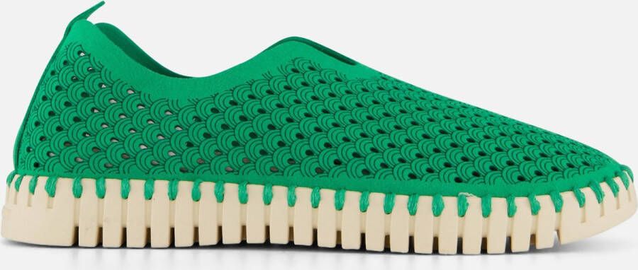 Ilse Jacobsen Tulip Instappers groen Microvezel Dames