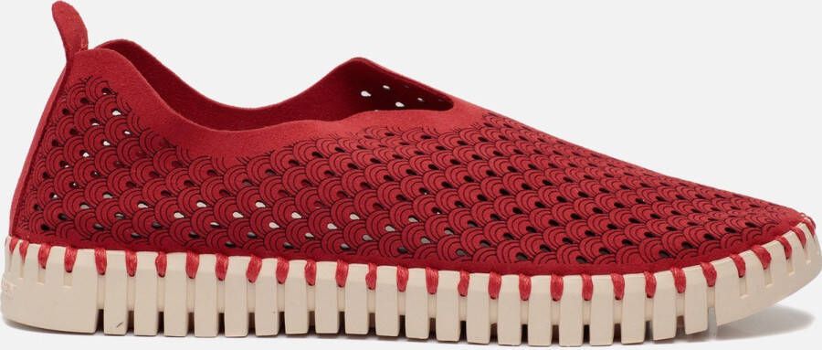 Ilse Jacobsen Tulip Instappers rood Microvezel Dames