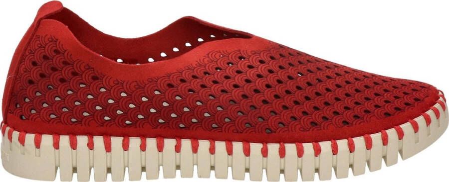 Ilse Jacobsen Instappers Dames Instapschoenen Damesschoenen Canvas Tulip 3275 Rood - Foto 3