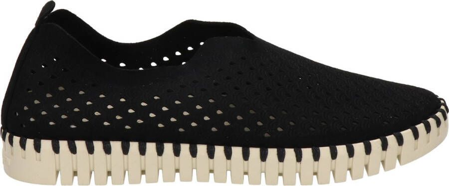 Ilse Jacobsen Instappers Dames Instapschoenen Damesschoenen Canvas Tulip 3275 Zwart - Foto 5