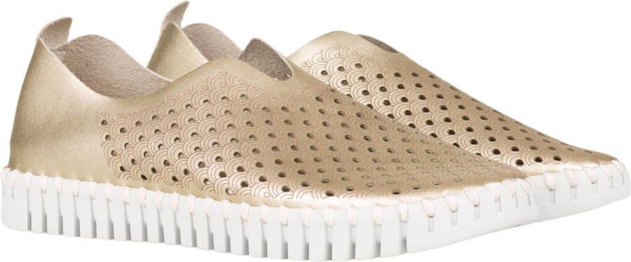 ILSE JACOBSEN Instappers Dames Tulip3576 Maat: 36 Materiaal: Textiel Kleur: Goud - Foto 2