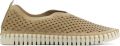 Ilse Jacobsen Instappers Dames Instapschoenen Damesschoenen Canvas Tulip3275 Camel - Groen