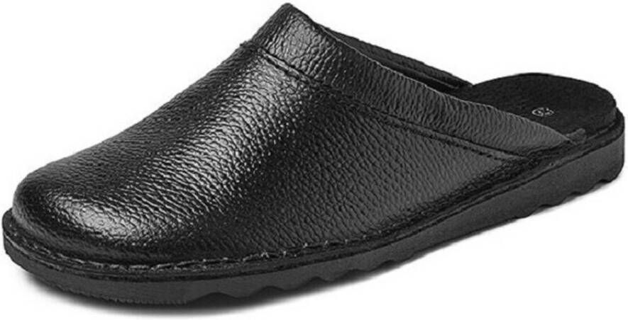 Imitatieleer Gevavi pantoffel slipper 2165 zwart leer