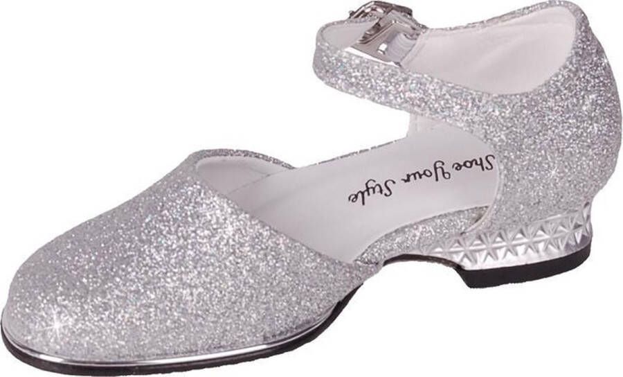 imperfect Galaschoen meisjes zilver met glitters