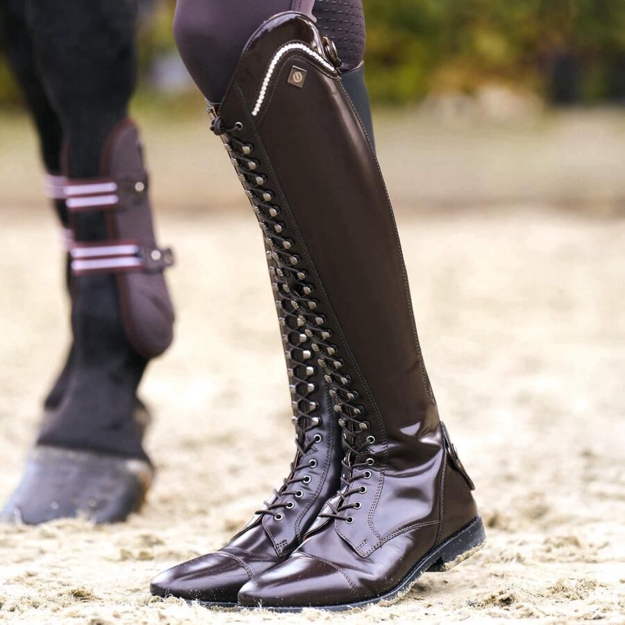 Imperial Riding IRHOlania Deluxe Dressage Rijlaarzen Lang Smal Donkerbruin