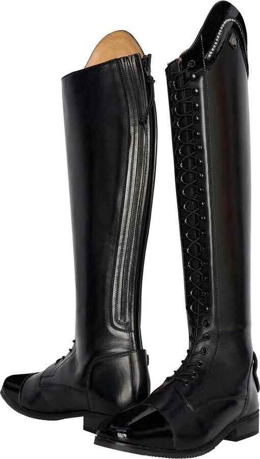 Imperial Riding Olania Dressuur Rijlaarzen Zwart Lak Crystal Regular Wide