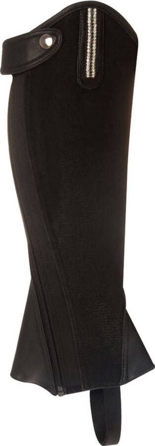Imperial Riding Mini chaps synthetisch leder Sparkling L Zwart-Zwart