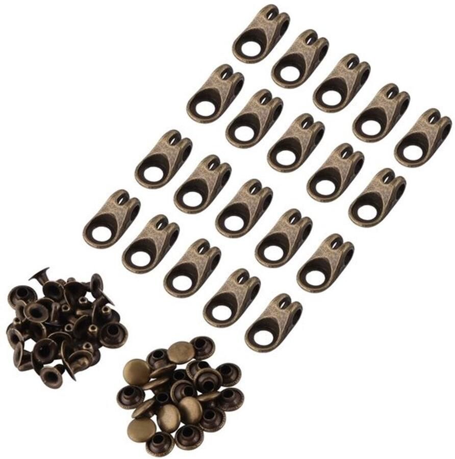 Schoenvetersluiting 20 Sets Schoen Accessoires Rivet Beugels Duurzaam Geschikt voor Wandelschoenen Hoogwaardige Legering Schoenaccessoire