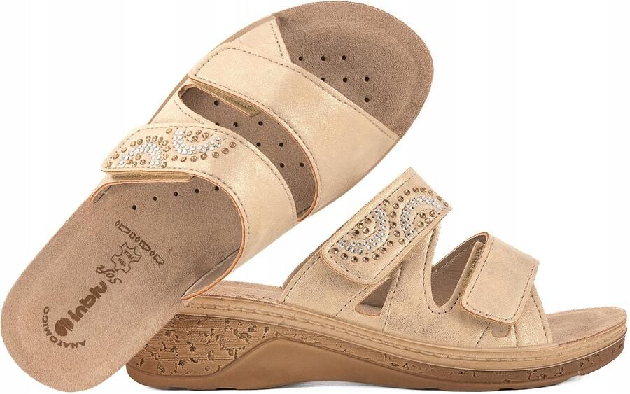 Inblu Dames Klompjes PV-15 Soft PU Beige