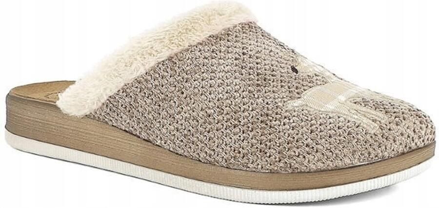 Inblu Dames Pantoffels Beige Rendier