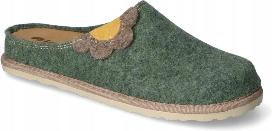 Inblu Dames Pantoffels CS-43 Groen Mint met Bloem